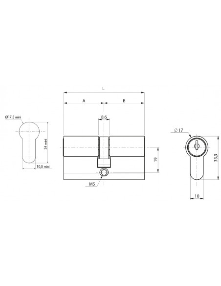 Ronis Cylindre Double Entrée Européen Ronis