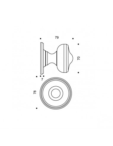 Vachette Bouton Central De Porte 5251