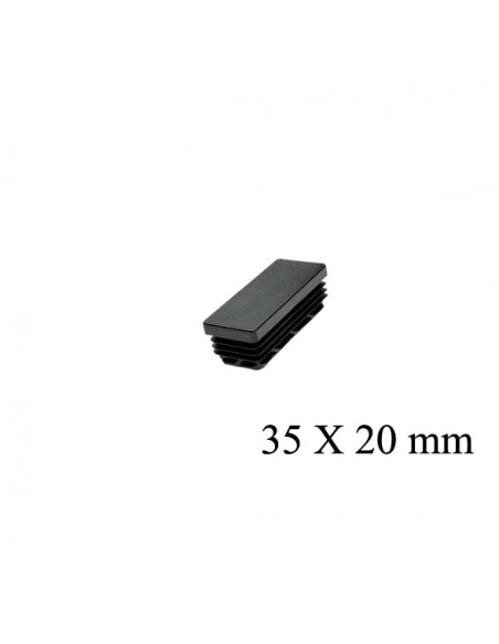 Fortaps Embout Rectangulaire Entrants En Polyéthylène Noir (Lot de 10)