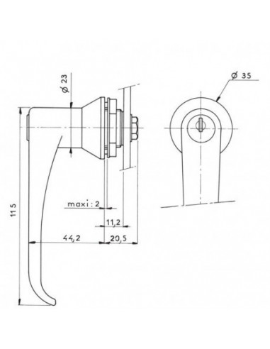 Ronis Poignée À Clé L Ou T