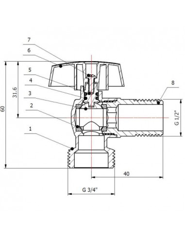 Robinet De Machine à Laver Tête 1/4 De Tour GARIS