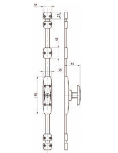Map Massard Crémones À Tringle Demi Ronde N° 1...