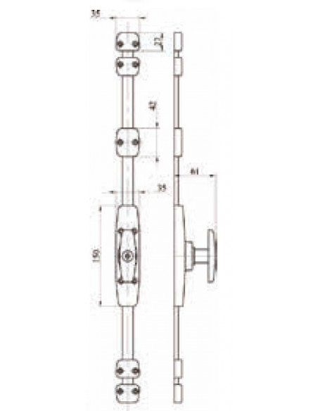 Map Massard Crémones À Tringle Demi Ronde N° 1 Et 2