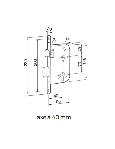 Serrure À Mortaiser Monopoint Réversible...