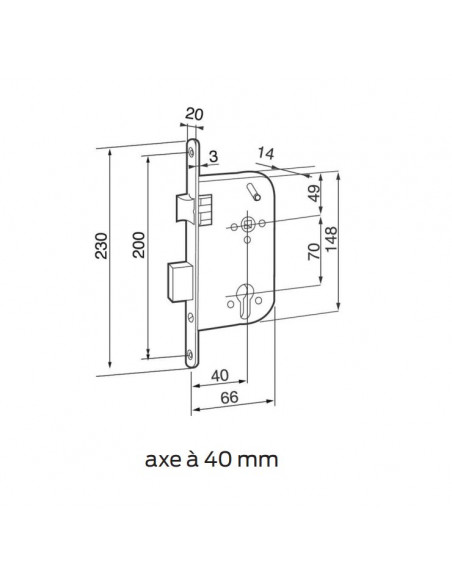 Serrure À Mortaiser Monopoint Réversible Bricard Série 800