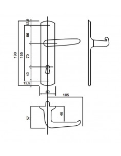 Poigneé Zamak Bricard Aérolyt 2