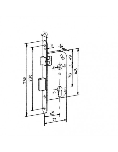 Serrure À Mortaiser Monopoint Réversible Bricard Série 745