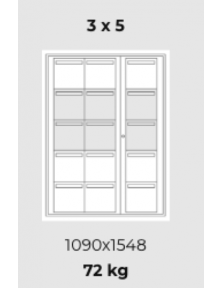 Boite aux lettre collective extérieur Leabox sur pied à visser 3x5