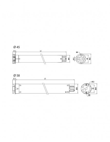 Moteur Pour Stores Wave Rx 40 Nm 17 Tours Ø45