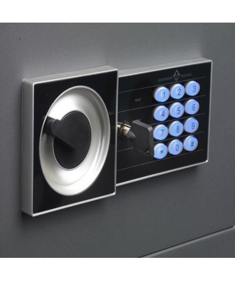 Coffre Fort Hartmann Tresore De Sécurité Gamme Hes15 Serrure Électronique + Clé De Secours 20l