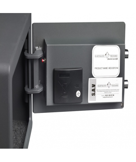 Coffre Fort Hartmann Tresore De Sécurité Gamme Hes15 Serrure Électronique + Clé De Secours 20l